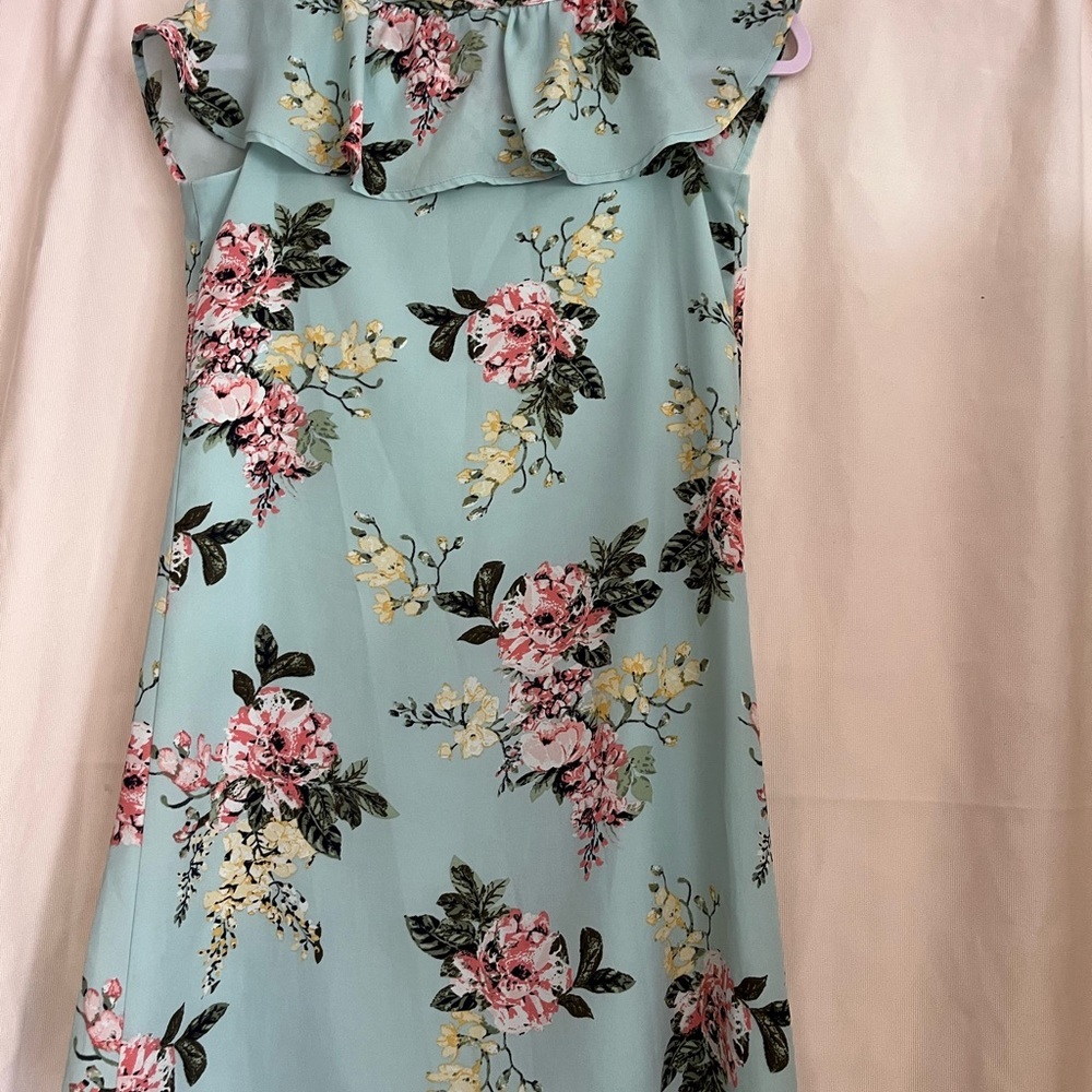 Floral Ruffle Sleeveless Dress - Picture 4 of 6